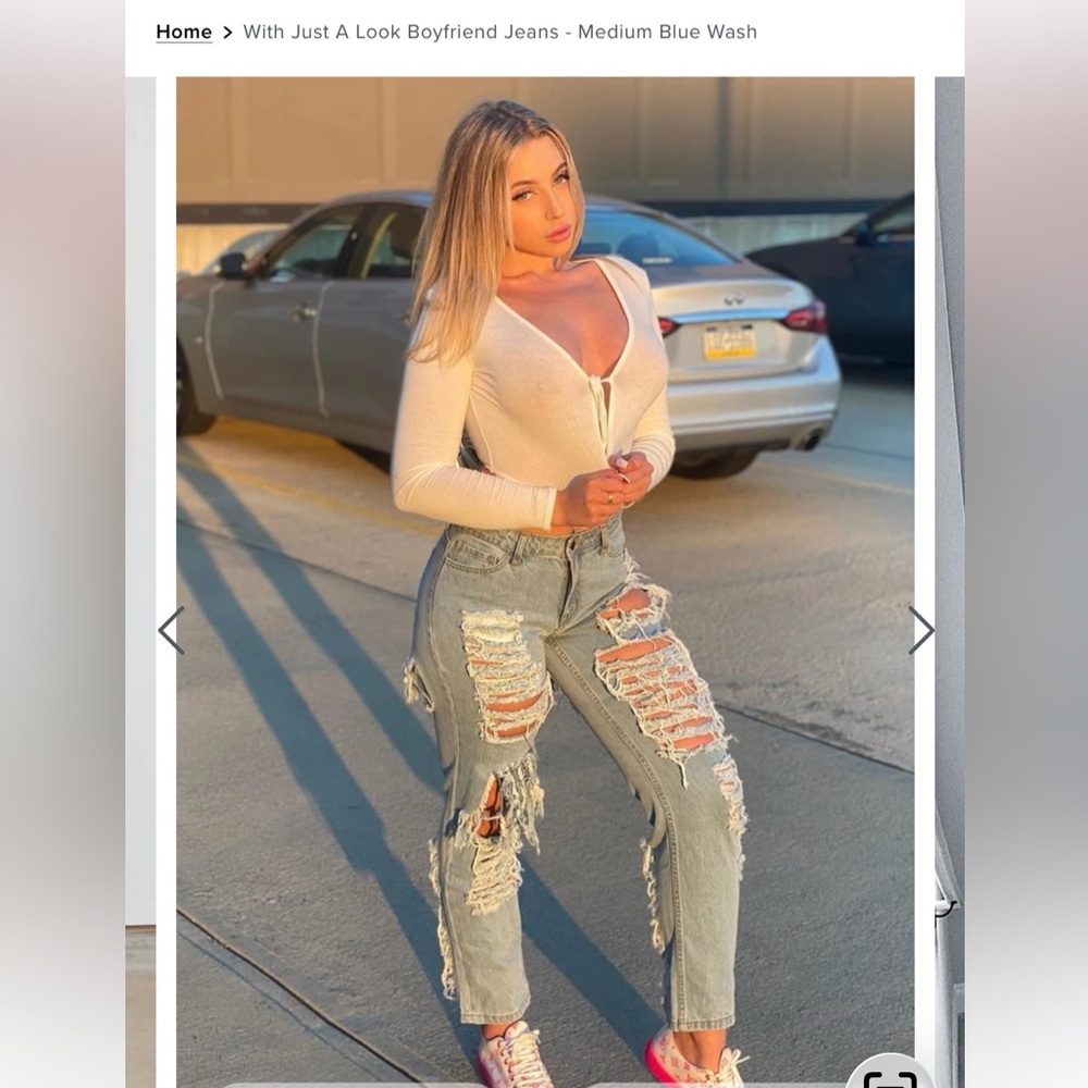 Fashion Nova Light Blue Denim Jeans